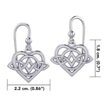 Celtic Symbol of everlasting love Eternal Love Sterling Silver Earrings – Timeless Symbol of Love and Devotion by Peter Stone Jewelry TER2189 - Jewelry